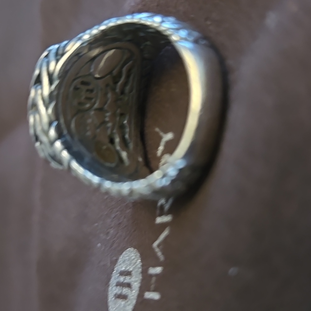 VINTAGE JOHN HARDY 22 KT YELLOW GOLD & 925 SILVER PALU HAMMERED COCKTAIL RING - Picture 16 of 16